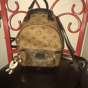 LOUIS VUITTON PALM SPRINGS crossbody mini Backpack two tone! REP